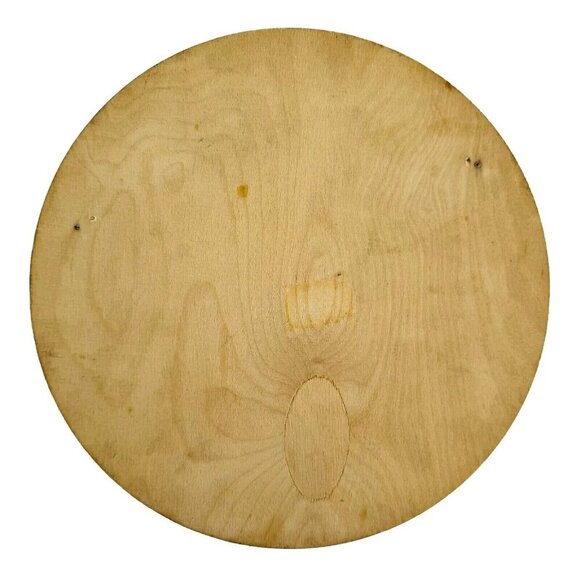 Putin Russia Original Art Signed Jask B 2006 On Wood Round Watercolor SS - Picture 4 of 4